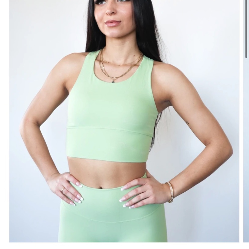 First health apparel lime green set